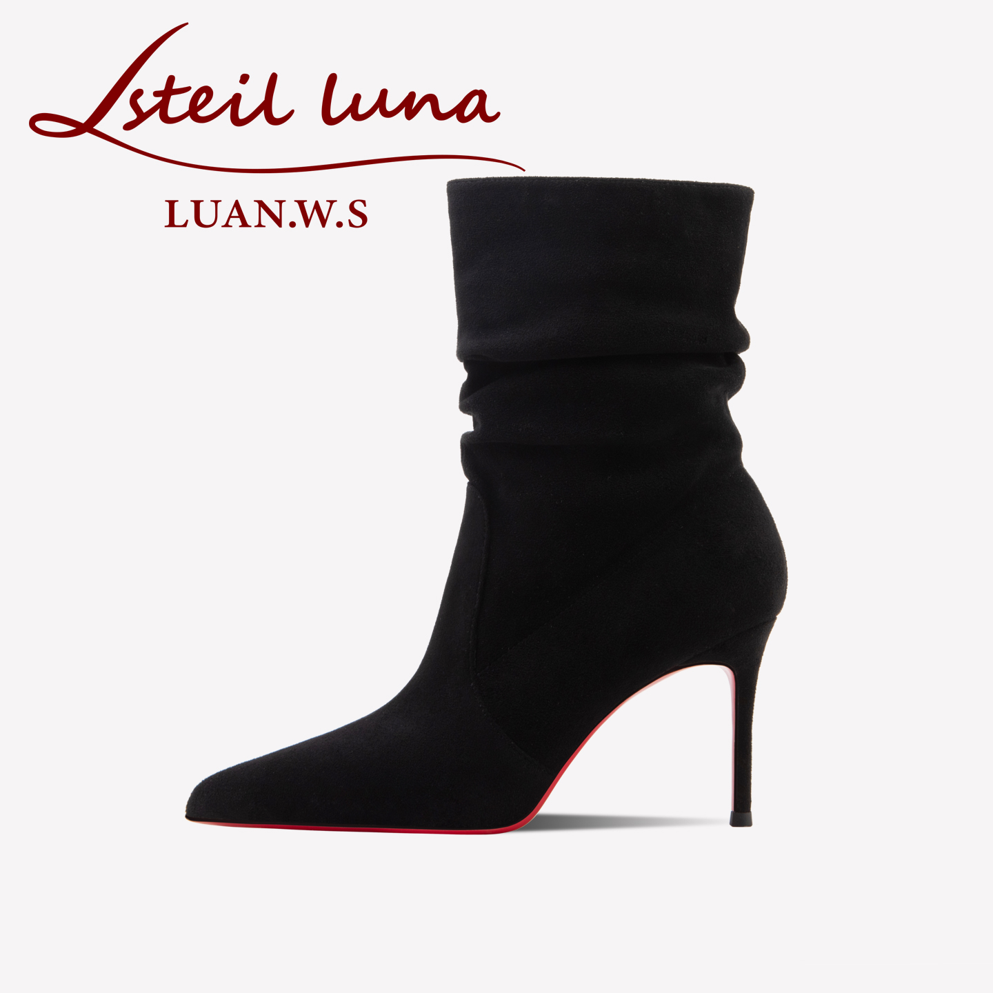 Women'S Shoes Red Bottoms - 冬の女性のアンクルブーツ 2026 赤光沢のある底尖った秋のファッションストレッチブーツ折り目女性ハイヒールの靴アンクルブーツ