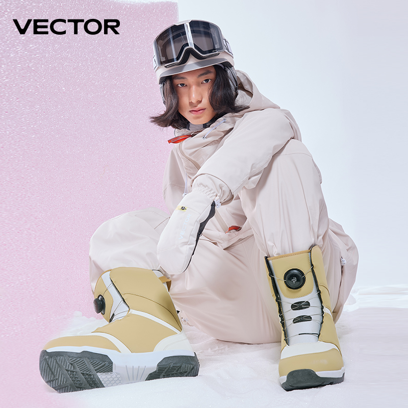 Women Shoes Vector - ベクタープロフェッショナル女性男性スキーシューズ暖かい防水スノーボードブーツ滑り止めレザー通気性スノーブーツ装備