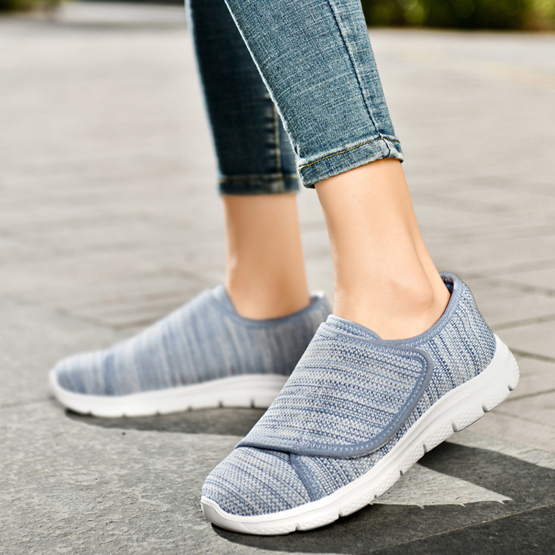 Women Shoes For Big Feet - 女性ワイドフィートカジュアルシューズ軽量調整スポーツシューズ春夏フラットシューズ女性スニーカービッグサイズ 43 44 WSH5736