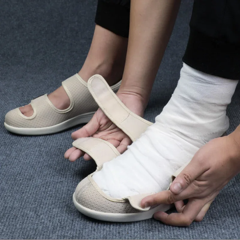 Women'S Shoes For Wide Feet - XIHAHA 女性サンダル整形外科ワイド足腫れ靴親指外反調整ソフト快適な糖尿病の靴ママパパの靴