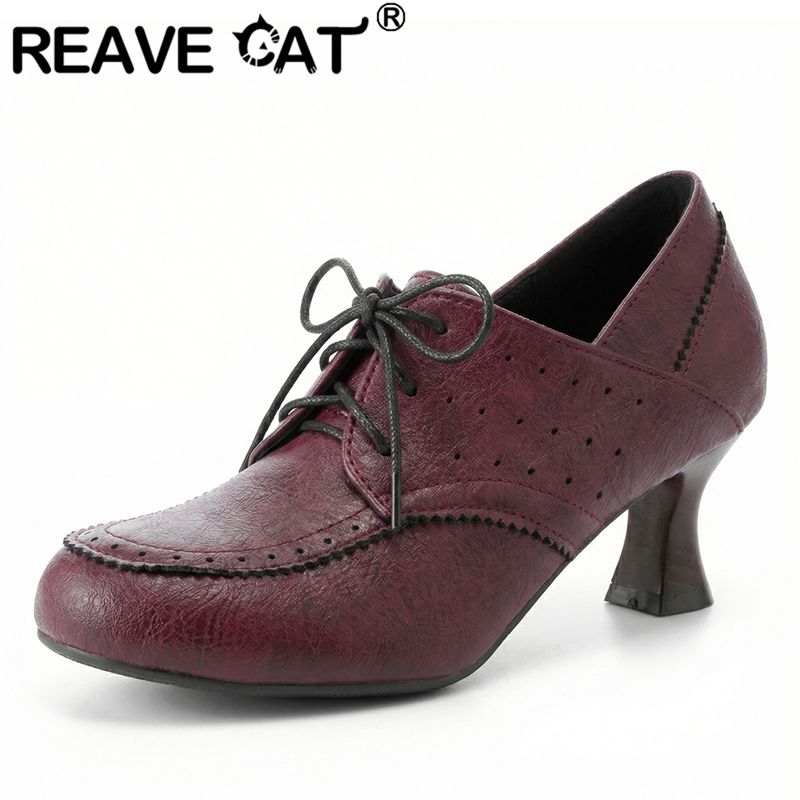 Women'S Shoes Extended Sizes - REAVE CAT イエロー レディース パンプス ラウンドトゥ