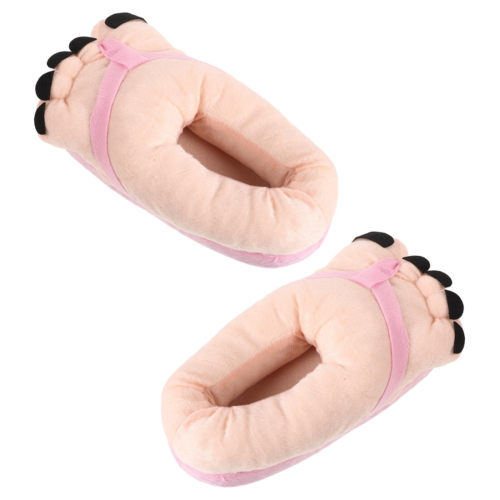 Women Shoes For Big Feet - 1足組の漫画風つま先スリッパ、面白い巨大な足の形をしたビッグトゥの室内用コットンシューズ、暖かいノベルティ冬用スリッパ、男性女性用カーニバル用