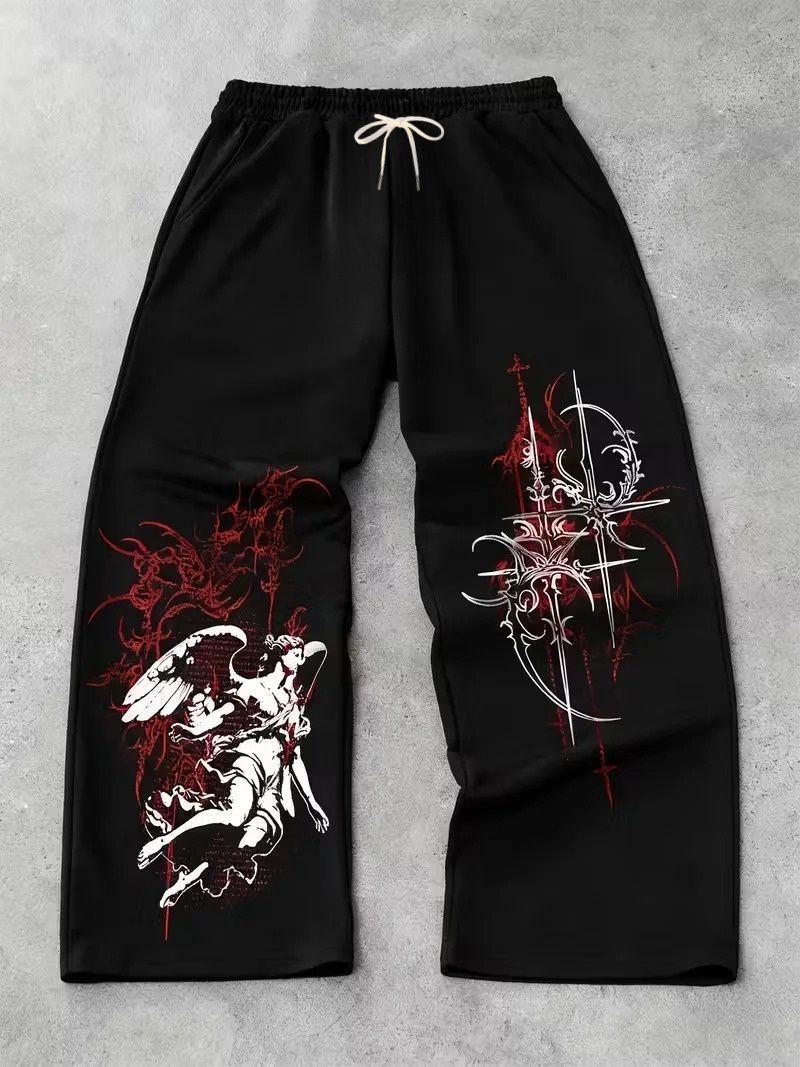 速乾性3Dプリントロングパンツ、ユニセックス男女兼用ストリー - Women Shoes Joggers のレビューと価格