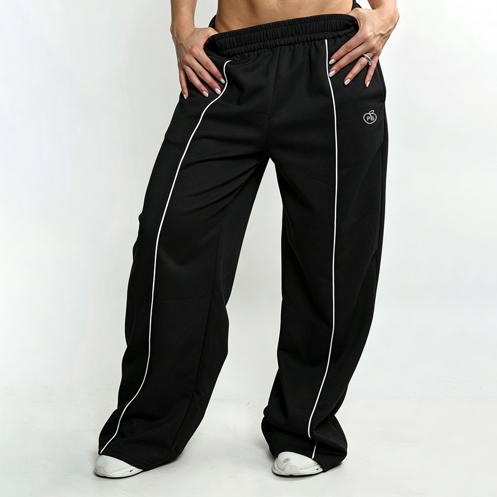 ストライプ柄バギーパンツ ワイドレッグジョガー レディース  - Women Shoes Joggers のレビューと価格