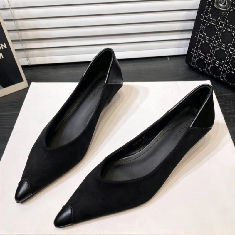 スプライス加工の細いヒール、シングルポインテッドトゥ、レオパ - Women'S Shoes Non Slip のレビューと価格