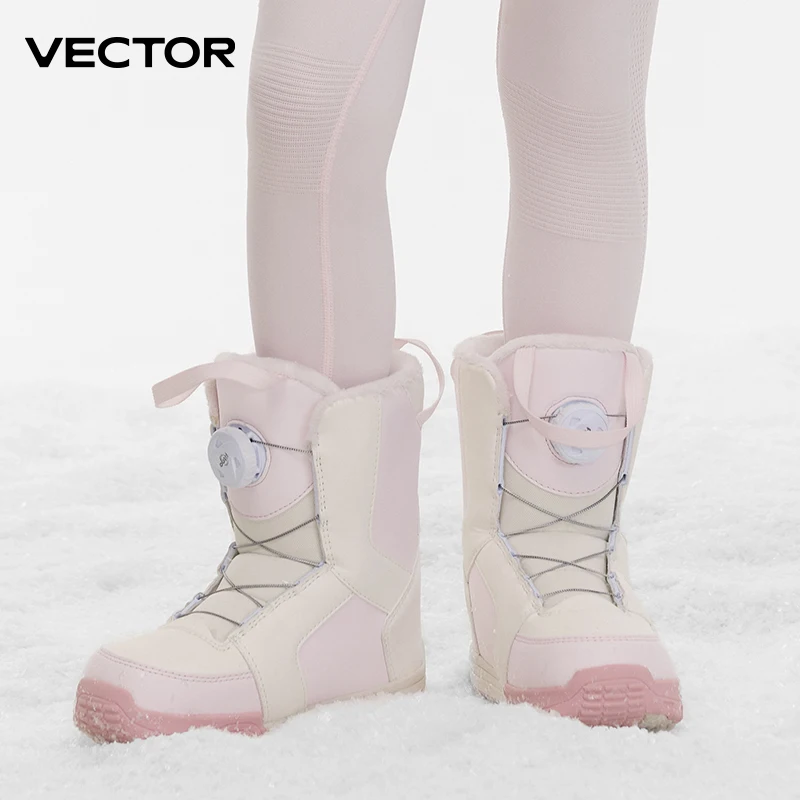 子供のためのプロの防水滑り止めスキーブーツ、暖かいスノーボー - Women Shoes Vector のレビューと価格