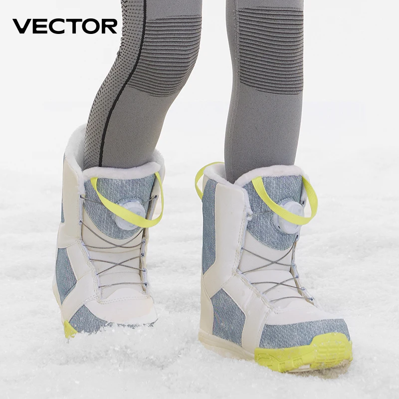 子供のためのプロの防水滑り止めスキーブーツ、暖かいスノーボー - Women Shoes Vector のレビューと価格