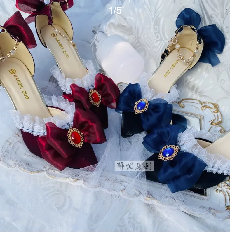 ロリータハイヒールの靴エレガントなコートポインテッドサンダル - Court Heel Pointed のレビューと価格