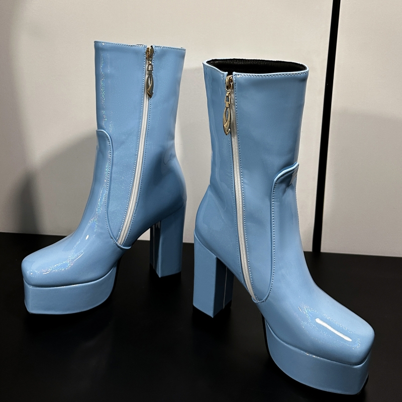 女性用プラットフォーム付きアンクルブーツ,ハイヒールアンクル - Women Shoes Size 7 のレビューと価格