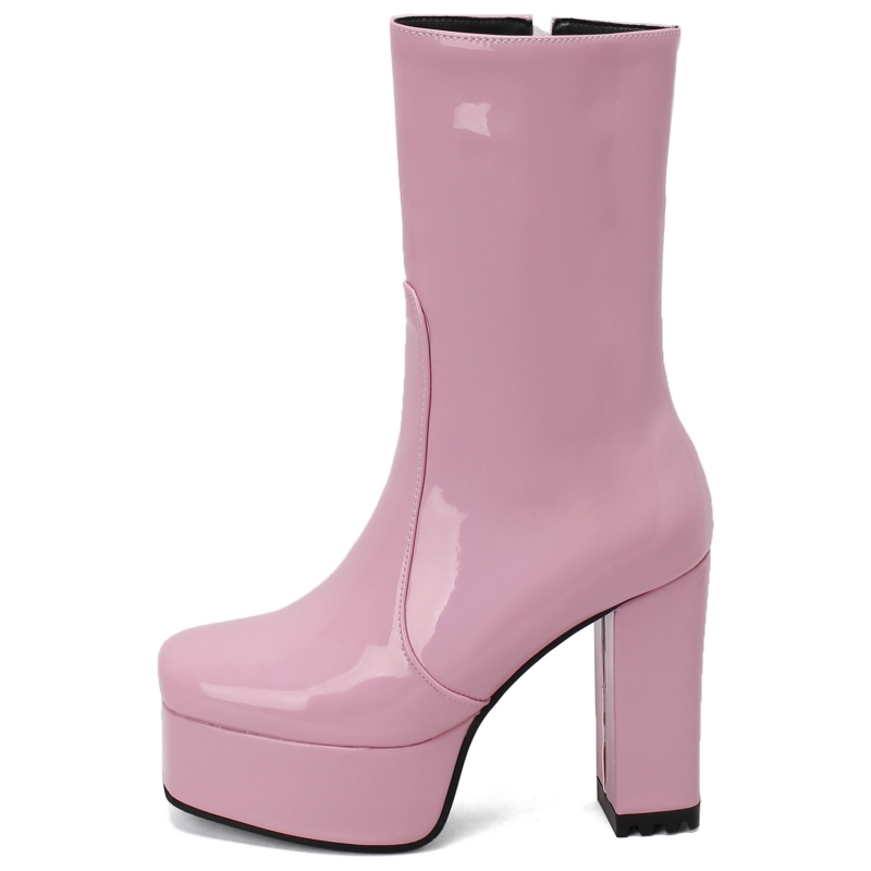 女性用プラットフォーム付きアンクルブーツ,ハイヒールアンクル - Women Shoes Size 7 のレビューと価格