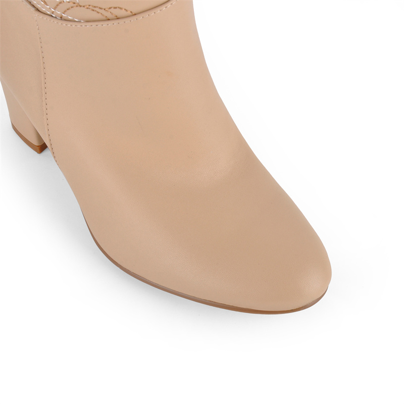 Onlymaker アプリコット刺繍入りニーハイブーツ ラウ - Block Heel Ankle Boots のレビューと価格