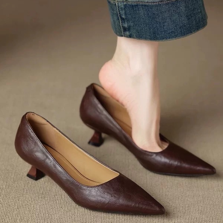 シンプルなスティレットシングルシューズ秋のファッションスエー - Women'S Shoes Non Slip のレビューと価格