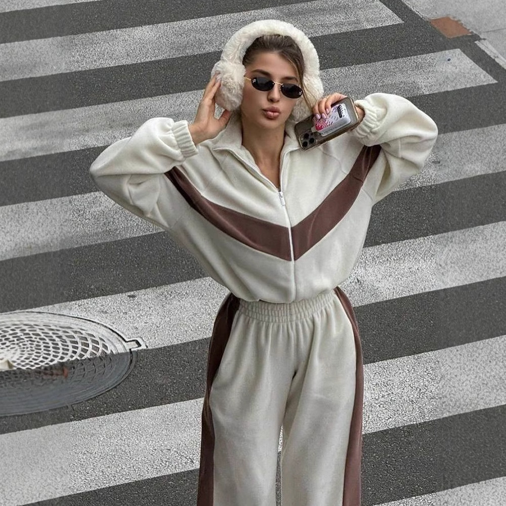 ツーピースセットパンツセットトラックスーツ女性ジョガー Y2 - Women Shoes Joggers のレビューと価格