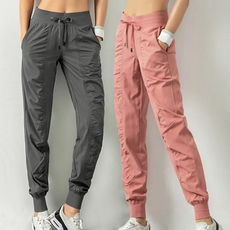 女性用速乾性生地スウェットパンツ、ドローストリング、ランニン - Women Shoes Joggers のレビューと価格