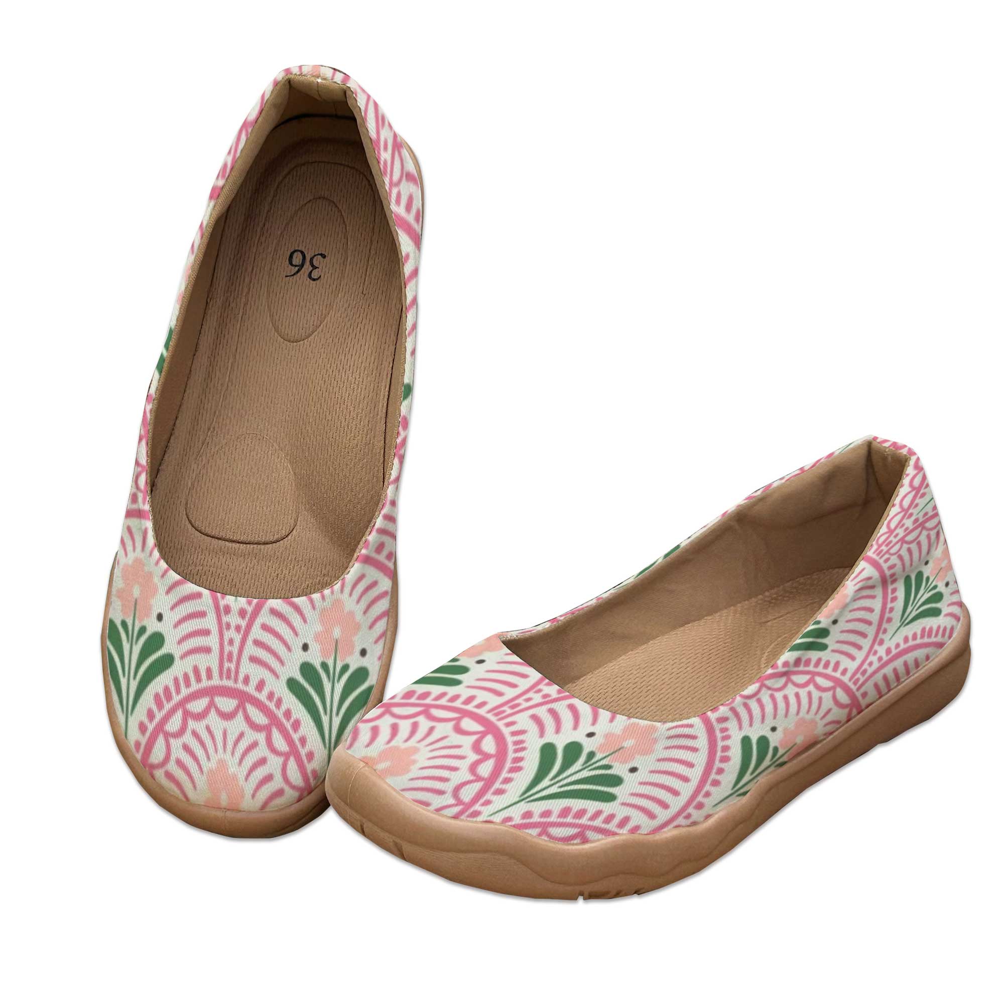 ボヘミアンスタイルのワイドフィットレディースシューズ、プリン - Women'S Shoes For Wide Feet のレビューと価格