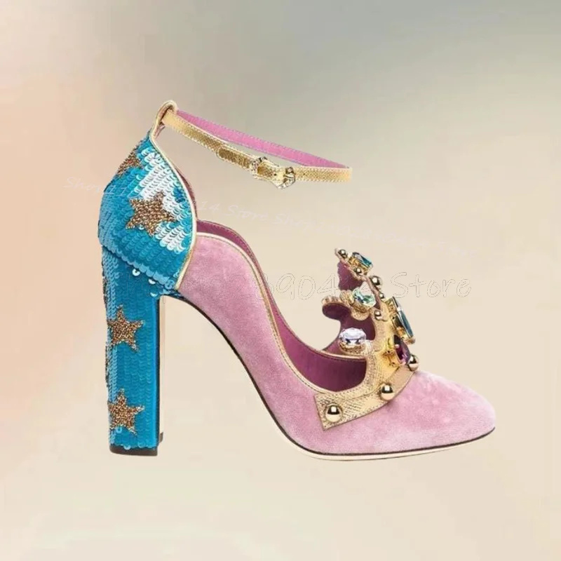 宮廷風クリスタルクラウンデザイン ポインテッドトゥパンプス  - Court Heel Pointed のレビューと価格