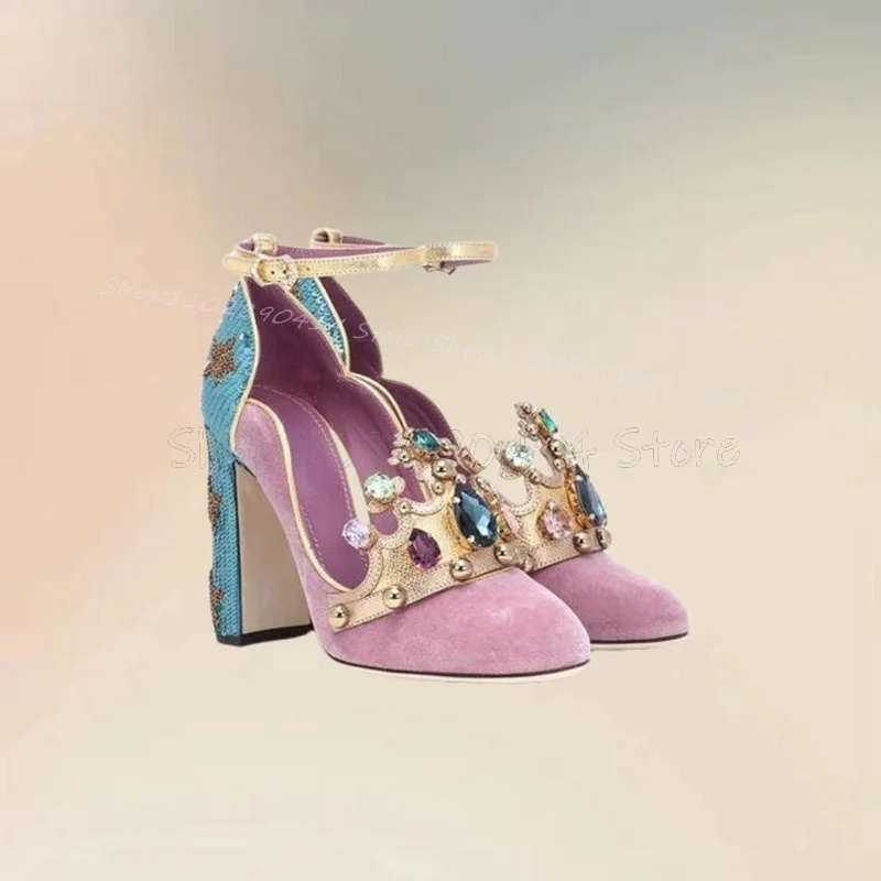 宮廷風クリスタルクラウンデザイン ポインテッドトゥパンプス  - Court Heel Pointed のレビューと価格