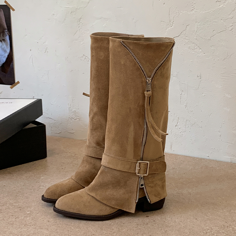 レディース ウエスタンカウボーイ ミドル丈ブーツ ポインテッ - Women Shoes Size 7 のレビューと価格