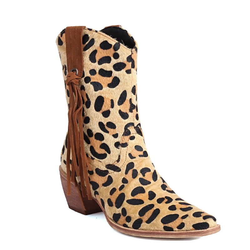 新しいヴィンテージポインテッドトゥ馬毛カウボーイブーツ女性レ - Western Cowgirl Boot のレビューと価格