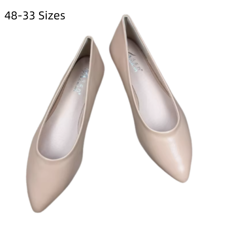 女性のための手作りの先のとがったつま先の靴,シンプルなフラッ - Women Shoes For Big Feet のレビューと価格