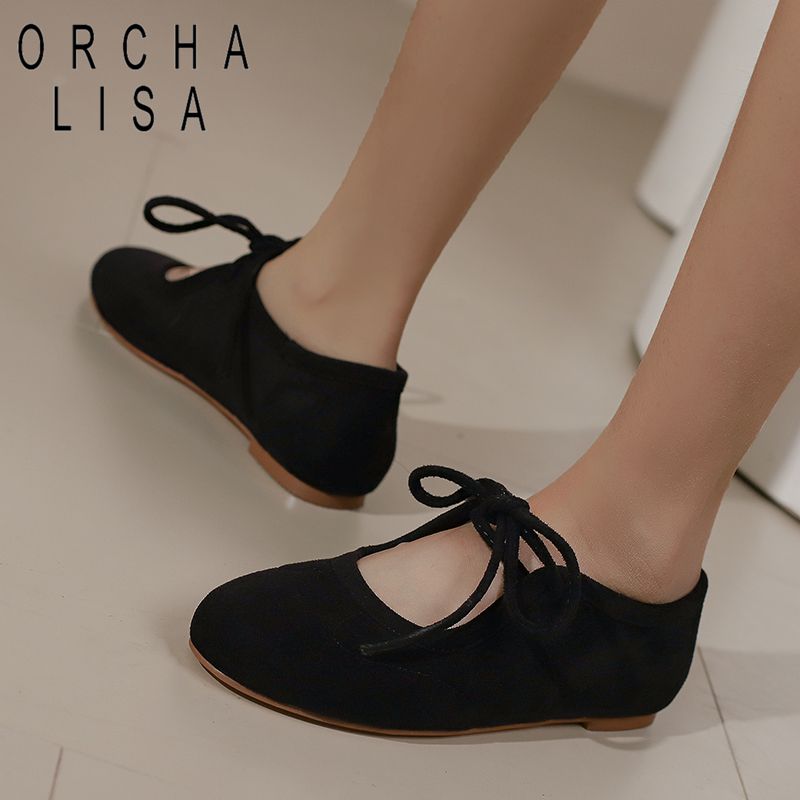 ORCHA LISA ファッションフロックスエード女性用フラ - Women'S Shoes Extended Sizes のレビューと価格