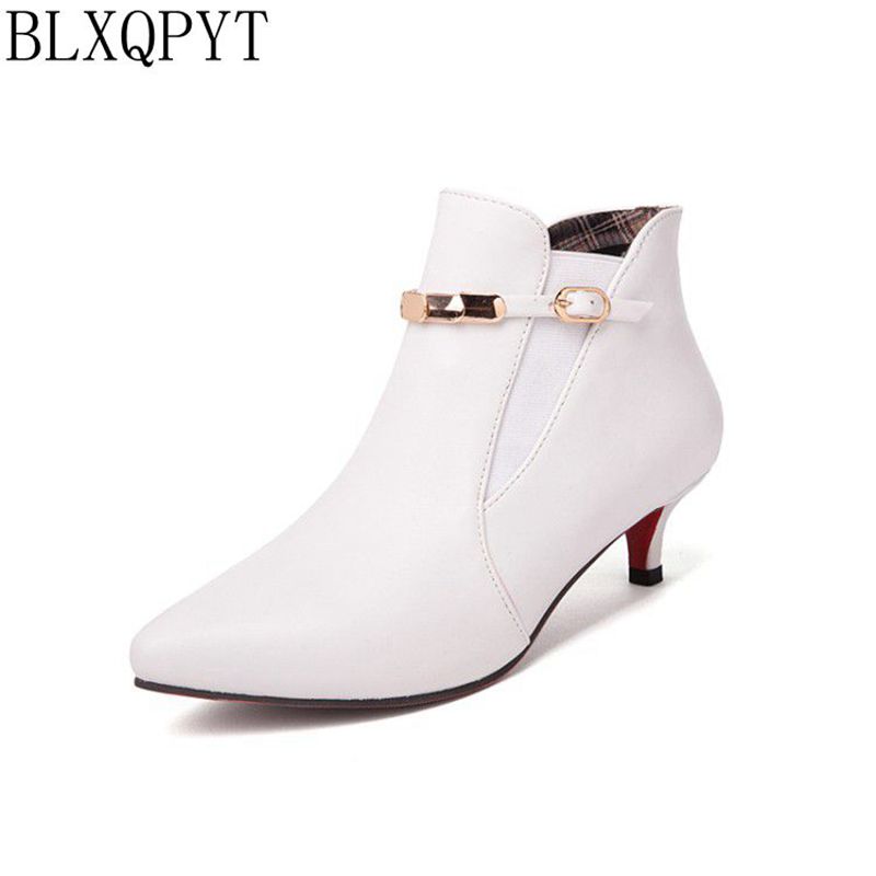 BLXQPYT レディース キトゥンヒール アンクルブーツ  - Women Shoes Size 7 のレビューと価格
