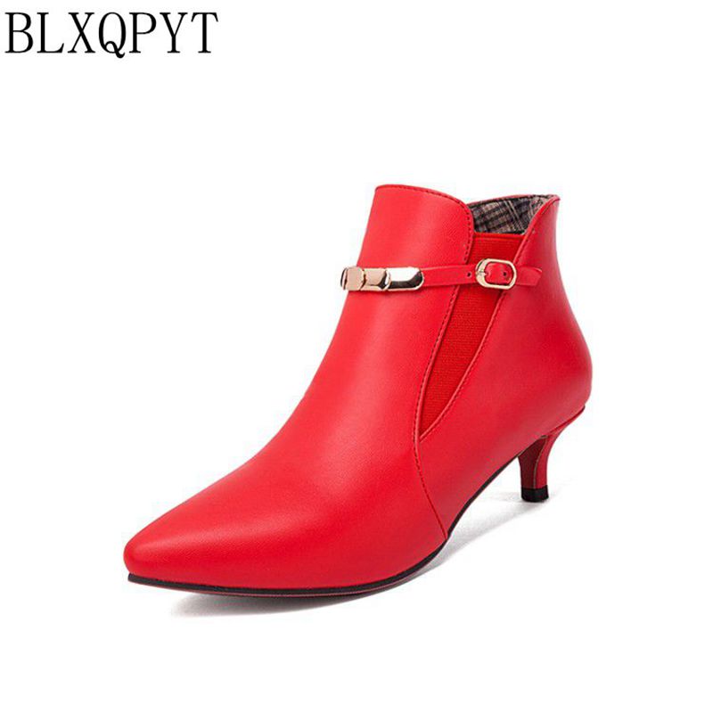 BLXQPYT レディース キトゥンヒール アンクルブーツ  - Women Shoes Size 7 のレビューと価格