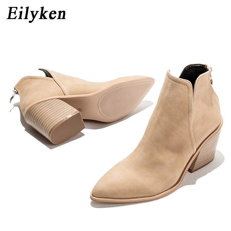Eilyken 秋冬カジュアルウエスタンカウボーイアンクルブ - Western Cowgirl Boot のレビューと価格