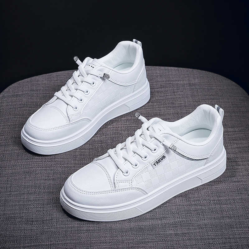 秋の厚底スニーカー ホワイト トレーニングシューズ レディー - Women Shoes Name のレビューと価格